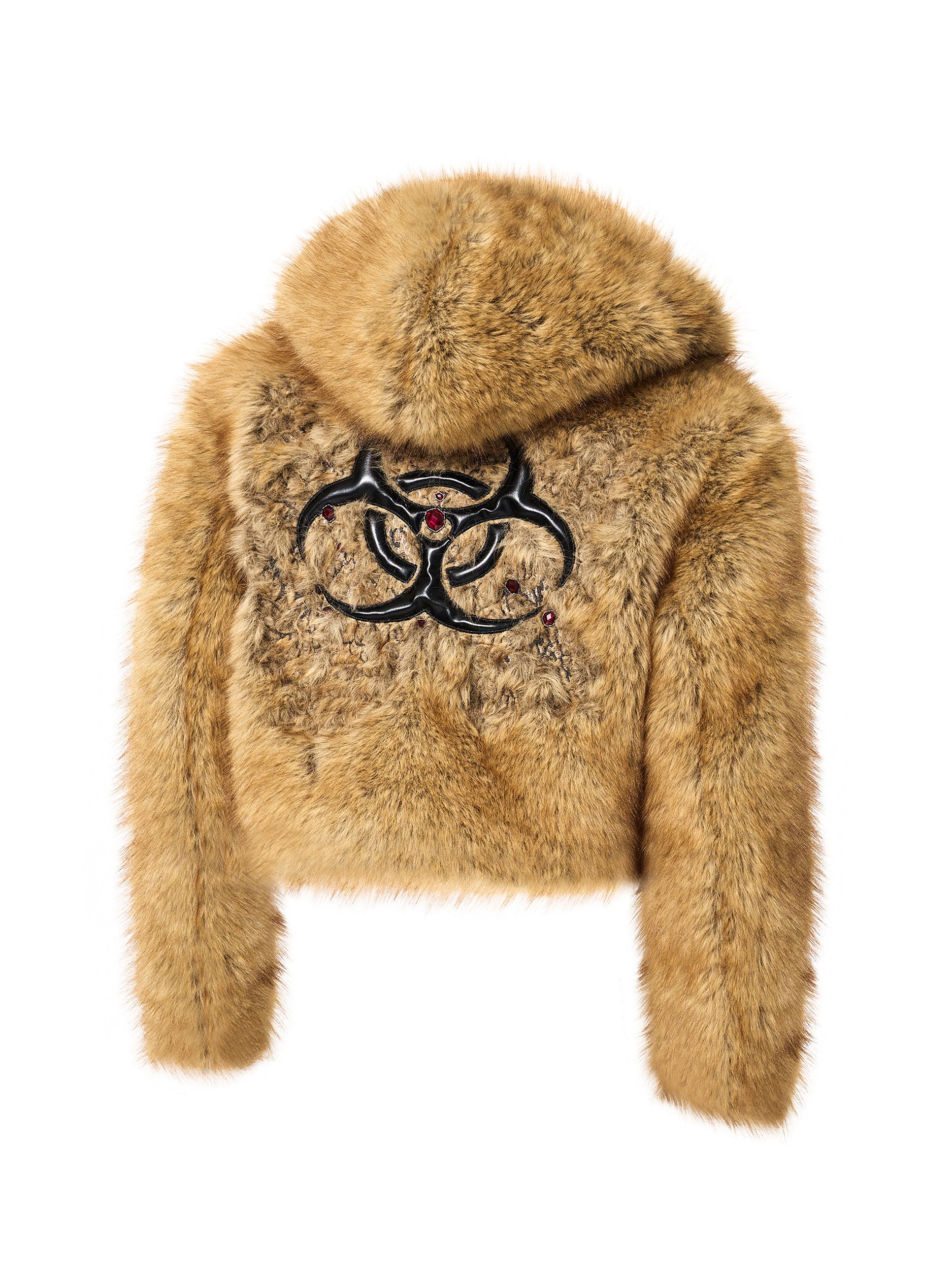 Faux Mink Fur Hooded Coat